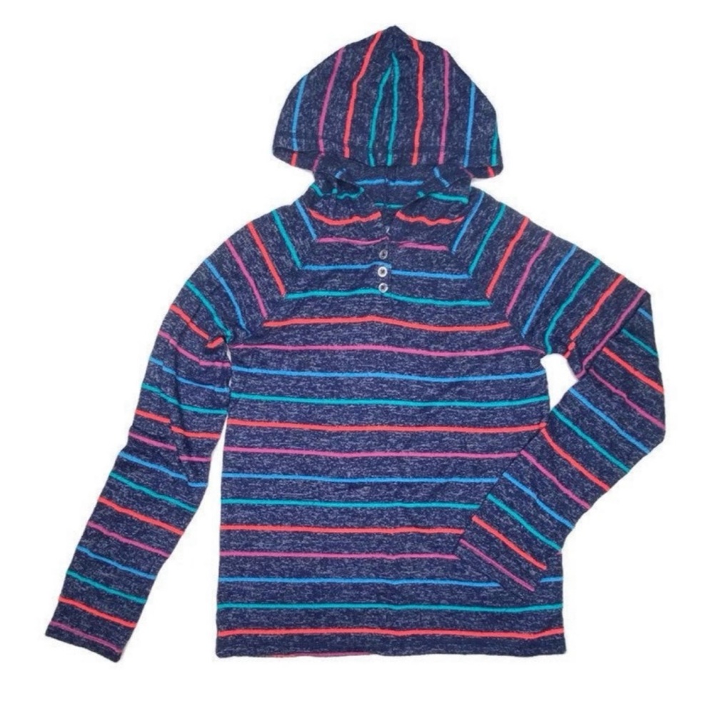 So Striped Lightweight Hooded Sweater‎